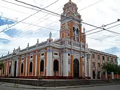 Xalteva Church, it was originally built during colonial times and due to its location it was used as a military fortress. The façade and interior were rebuilt after its destruction by William Walker the filibuster, it was finally rebuilt in 1890-1898.