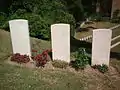 The commemoration of casualties of the First World War, buried elsewhere in the territory and whose graves are now lost.