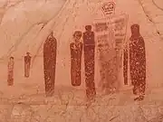 Native American Pictographs from the Great Gallery, Horseshoe Canyon, Canyonlands National Park