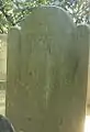 Grave marker for Catharine Greene, wife of Governor William, mother of Ray, and correspondent of Benjamin Franklin