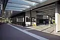 Station concourse and entrace in May 2023