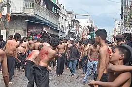 Muharram procession in Hyderabad, India.