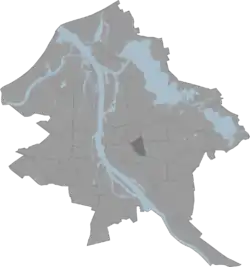Location of Grīziņkalns in Riga