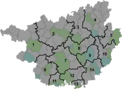 Zhaoping is located in Guangxi