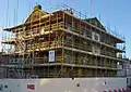 Photo of Guisborough Town Hall during early Renovations, 22 January 2021.