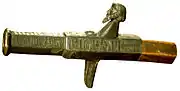The Mörkö gun is an early Swedish firearm discovered by a fisherman in the Baltic Sea at the coast of Södermansland near Nynäs in 1828. It has been dated to ca. 1390.