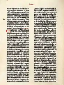 Image 13Gutenberg Bible, c. 1450, produced using movable type (from Human history)