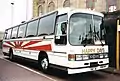 Duple Goldliner II on Volvo B10M chassis.  This is a stepped-roofline version.