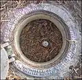 Typical metal rod or stake benchmark, in Texas