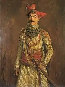 Portrait of Maharaja Tukoji Rao III Puar