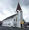 HKBP Pematangsiantar Resort church, the largst church in the city