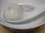 Glutinous rice ball dessert, filled with sesame paste