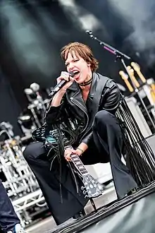 Hale performing with Halestorm in 2019