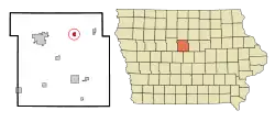 Location of Blairsburg, Iowa