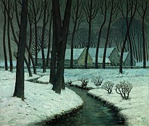 Hamlet in the Snow (1911), oil on canvas, 98 x 119&nbsp;cm., Kröller-Müller Museum, Otterlo
