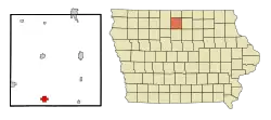 Location of Kanawha, Iowa