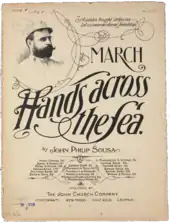 Music sheet of march "Hands Across the Sea"