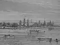 Part of illustration "View of Shippan Point", 1869