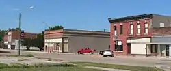 Downtown Harvard: east side of Clay Avenue