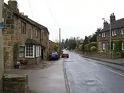 Hawksworth Village, looking NW along Old Lane