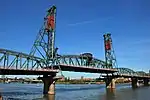 Lift span being raised