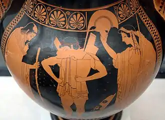 Band of palmettes on an Ancient Greek vessel, circa 510 BC, in the Staatliche Antikensammlungen, Munich, Germany