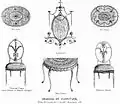 Page from Hepplewhite's style guide, published in 1787