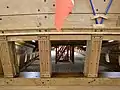 The Officers' ladder seen by the stern.