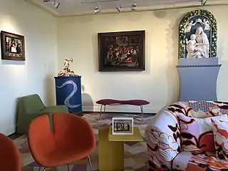 Living room, designed by Hester Diamond  Diamond residence, Central Park West