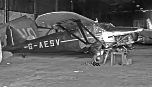 Heston Type 1 Phoenix II G-AESV at Elstree Aerodrome