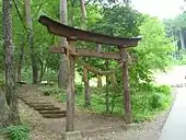 Torii in the Hida Minzoku Mura Folk Village.