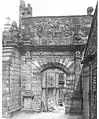 High Sunderland Hall front gateway showing some of the grotesque figures that adorned the building