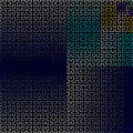Hilbert curve, construction color-coded