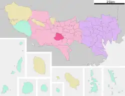 Location of Hino in Tokyo Metropolis