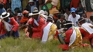 Image 44Hiragasy musicians wearing coordinating lambas (from Culture of Madagascar)