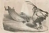 Hé! La chian..... li....li....li..... [It's a blood...dy...dy...dy... mess], lithograph of Louis-Philippe of France by Honoré Daumier, 1834