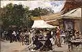 Utanför en restaurang i Bois de Boulogne