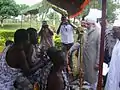 Khalifatul Massih V greeting the chiefs of the surrounding villages of the Jamia