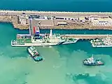 ICGS Sarthak (21) at the port of Porbandar