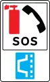 Sign F 805Fire Extinguisher, Telephone and Lay-by