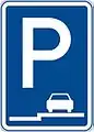 Parking on the pavement (in line with traffic)