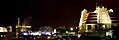 WTCB (left) and ISKCON Temple (right) during the night