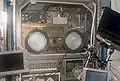 View of the Microgravity Sciences Glovebox (MSG) with the Shear History Extensional Rheology Experiment (SHERE) inside