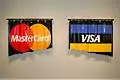 MasterCard/Visa (If it wasn't for plastic money I wouldn't have any money at all) Tyler Turkle, 2006, Poured Acrylic, 54 x 43 inches