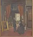 Mr. & Mrs. S.P. Avery in their gallery, by Ignacio León y Escosura