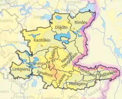Map of Ignalina district municipality