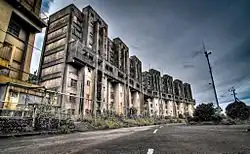 Abandoned apartment buildings on
Ikeshima