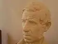 Plaster bust of his father Ferdinand exhibited in the Museum Tripisciano of Palazzo Moncada in Caltanissetta