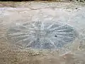Mosaic depicting the Vergina Sun, Titana archeological site