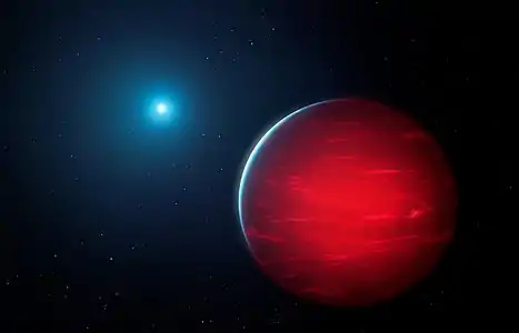 Illustration of an ultracool dwarf with a companion white dwarf